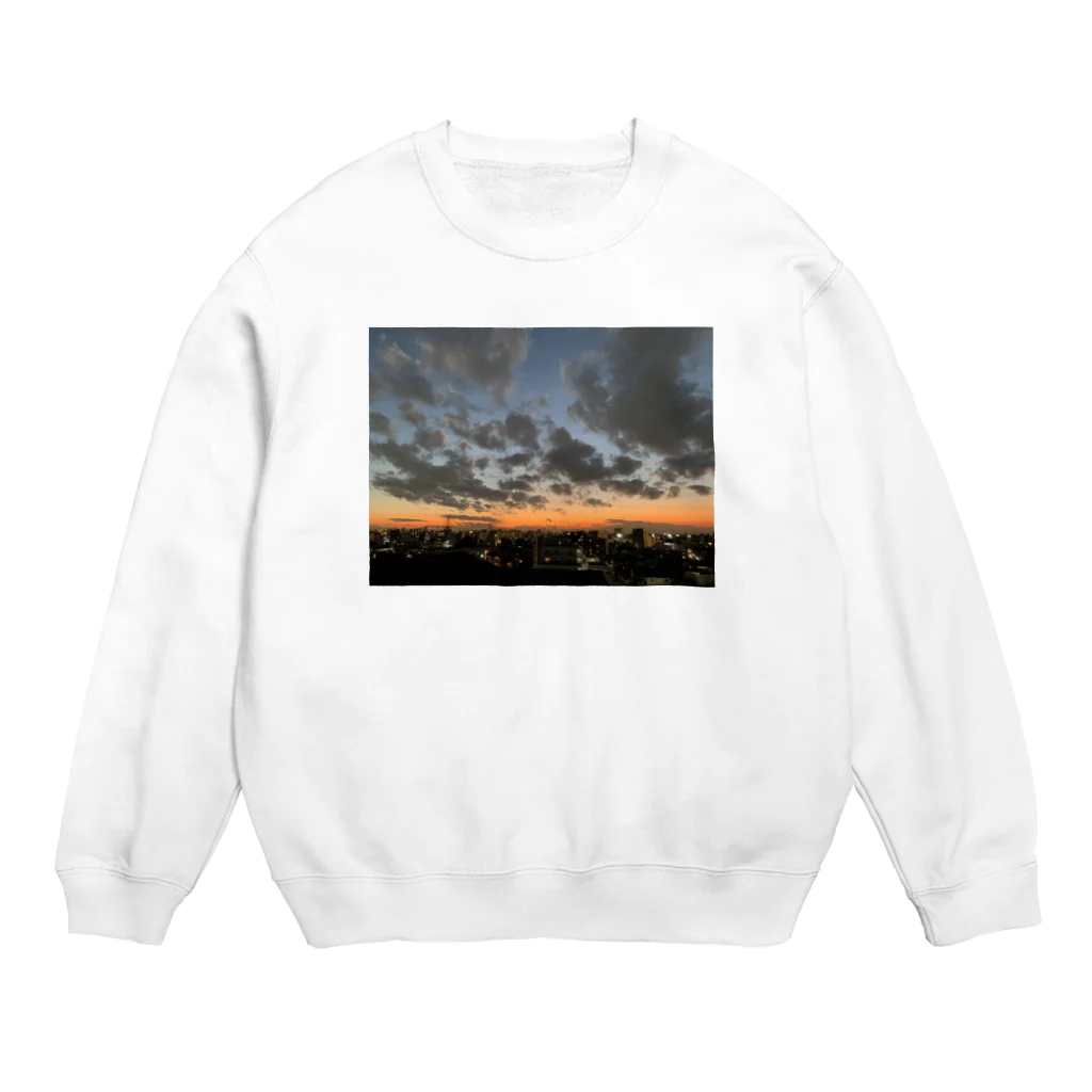 スギノワカバの空（雲多め） Crew Neck Sweatshirt