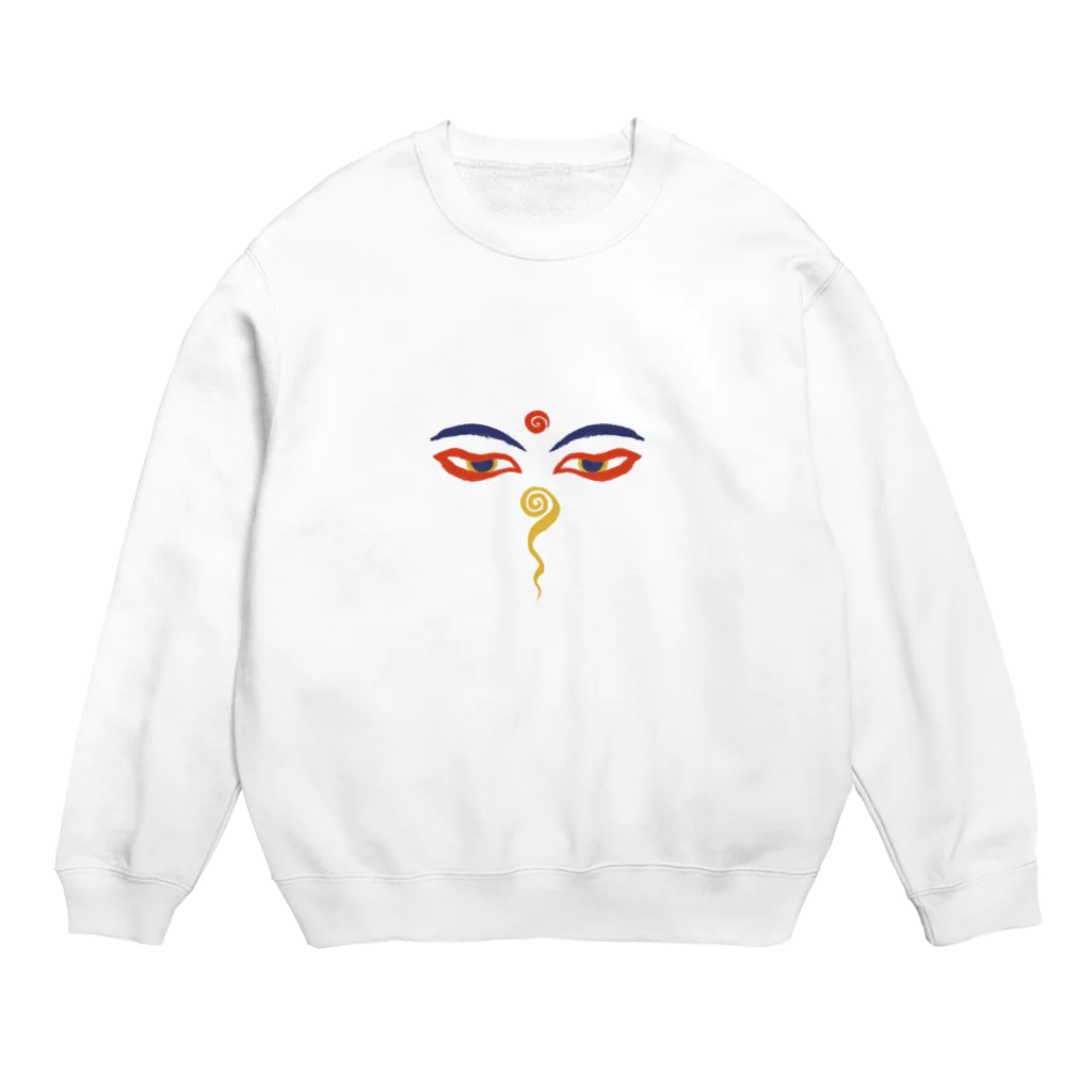 IZANAMI by Akane YabushitaのWisdom Eyes（ブッダの瞳） Crew Neck Sweatshirt