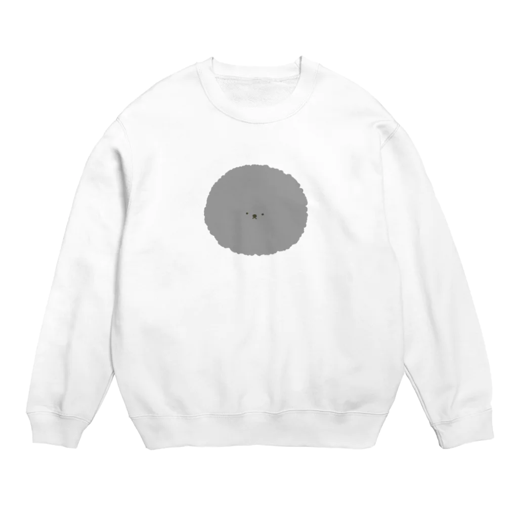 3本しっぽのビションフリーゼの日常に3本しっぽの黒モフ Crew Neck Sweatshirt