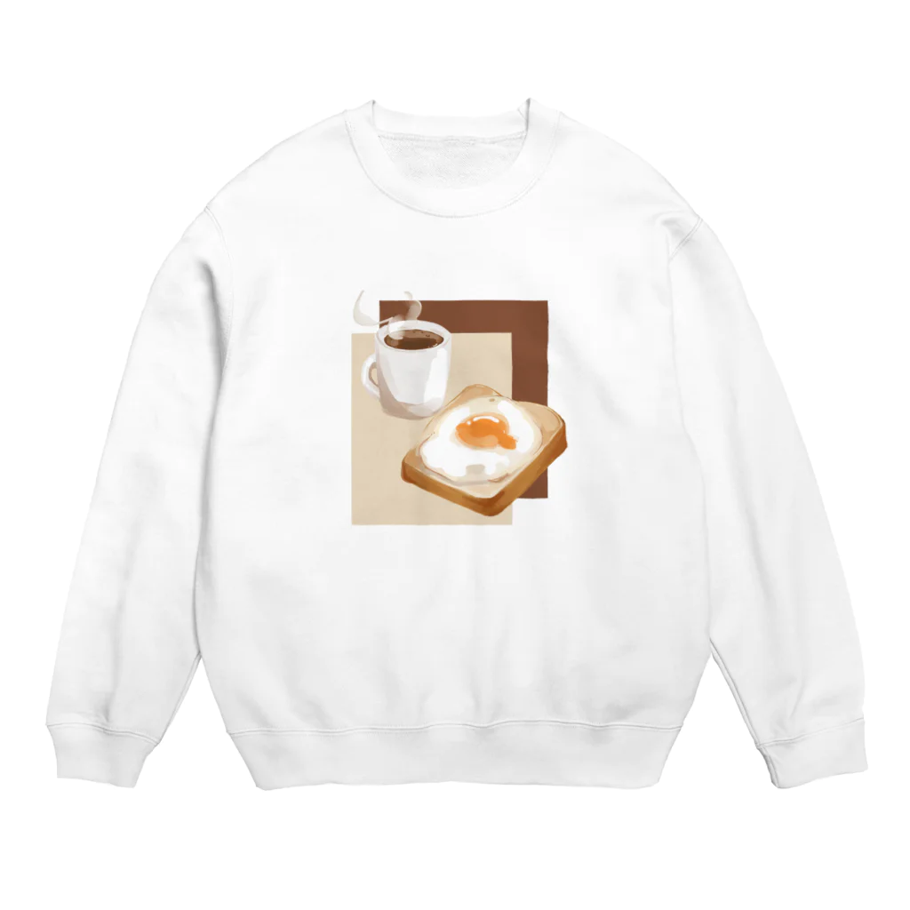 こまいちゃんの朝食たち Crew Neck Sweatshirt