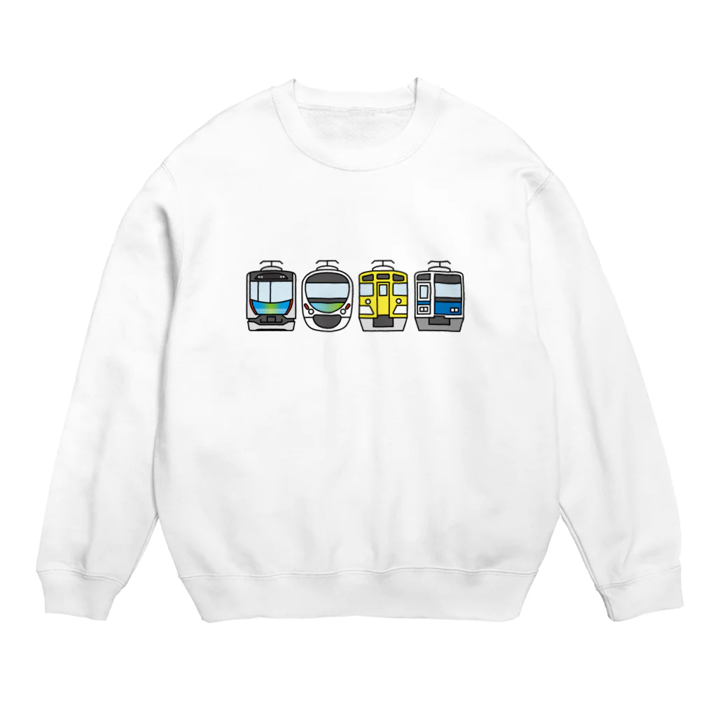 mononainaiの西武線4兄弟 Crew Neck Sweatshirt