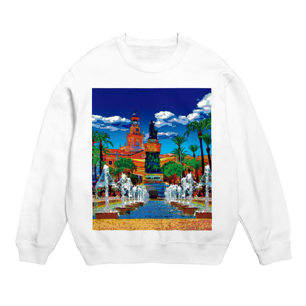 GALLERY misutawoのスペイン カディスのサン・ファン・デ・ディオス広場 Crew Neck Sweatshirt