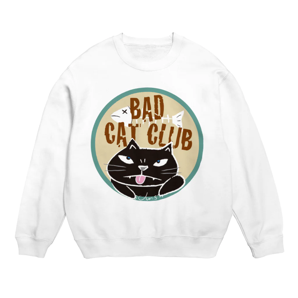 Junsの悪にゃんこのBAD CAT CULB Crew Neck Sweatshirt