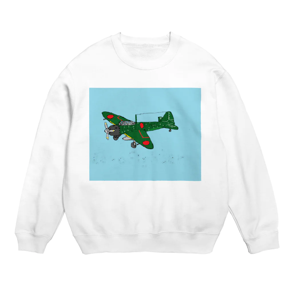 プリン倶楽部のゼロ戦 Crew Neck Sweatshirt