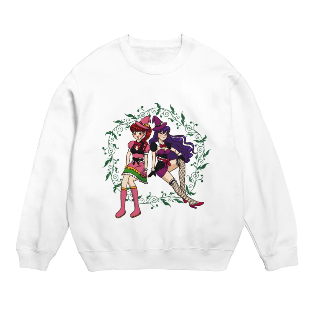 hal's SHOPのバトル魔女っ子 Crew Neck Sweatshirt