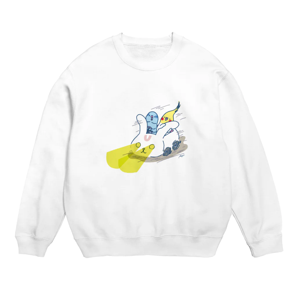 オグチヨーコのウサギカーで飛ばしてこ！ Crew Neck Sweatshirt