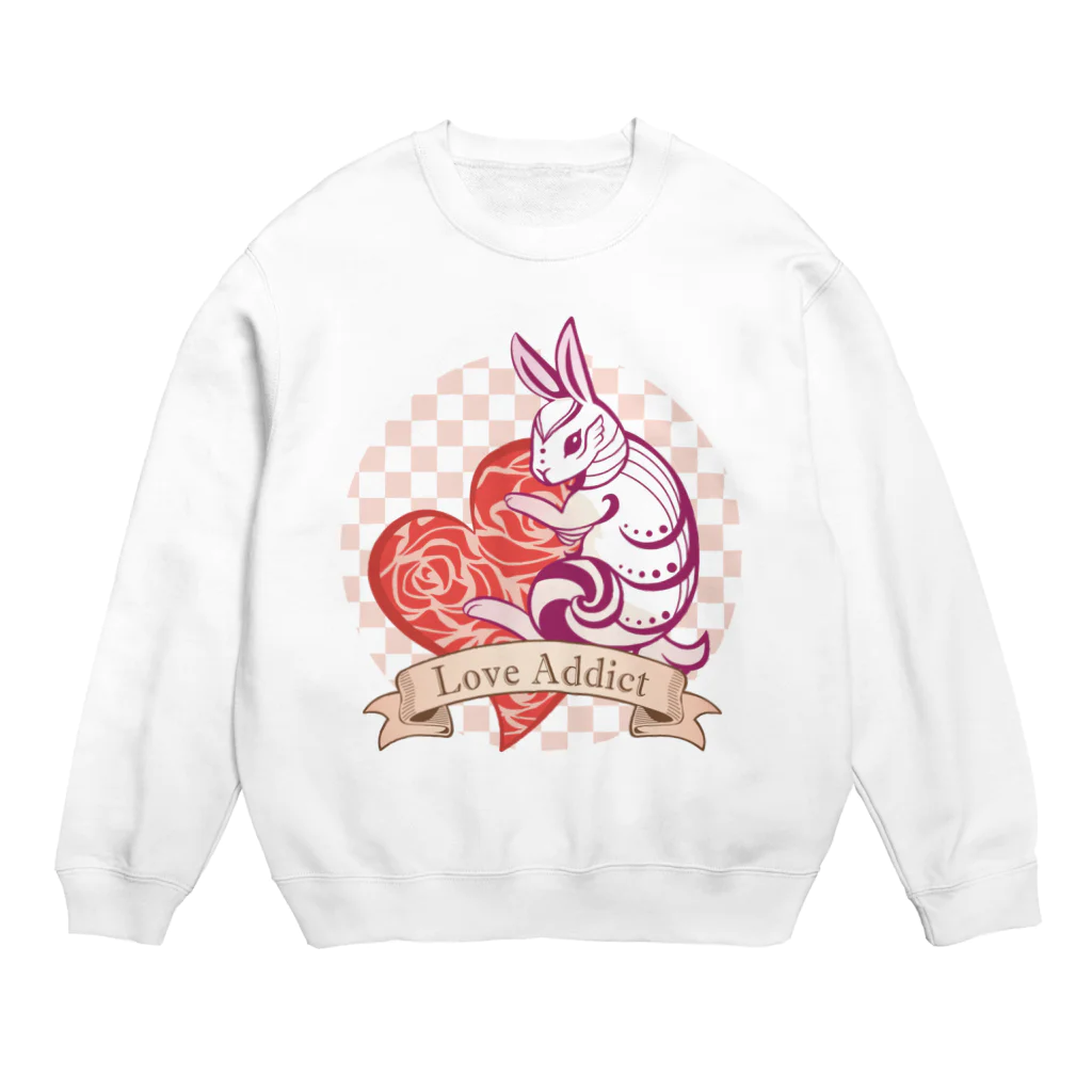 AddictCreateのLove Addict Rabbit Crew Neck Sweatshirt