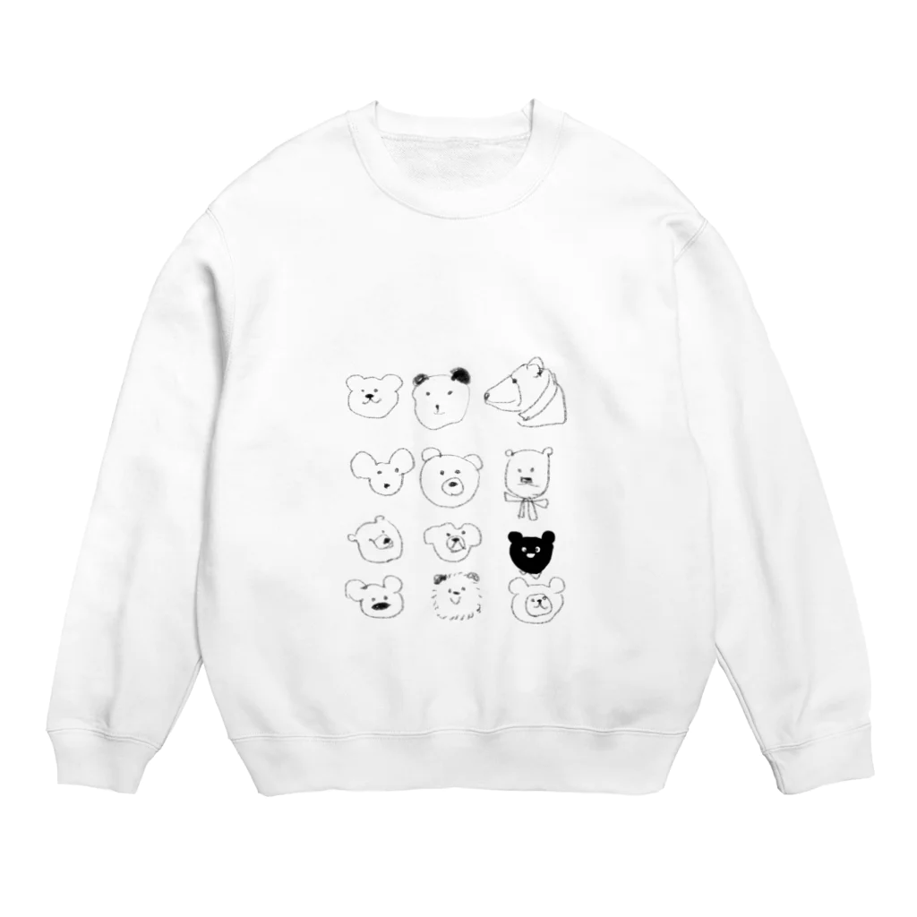 ももろ のテディベア Crew Neck Sweatshirt