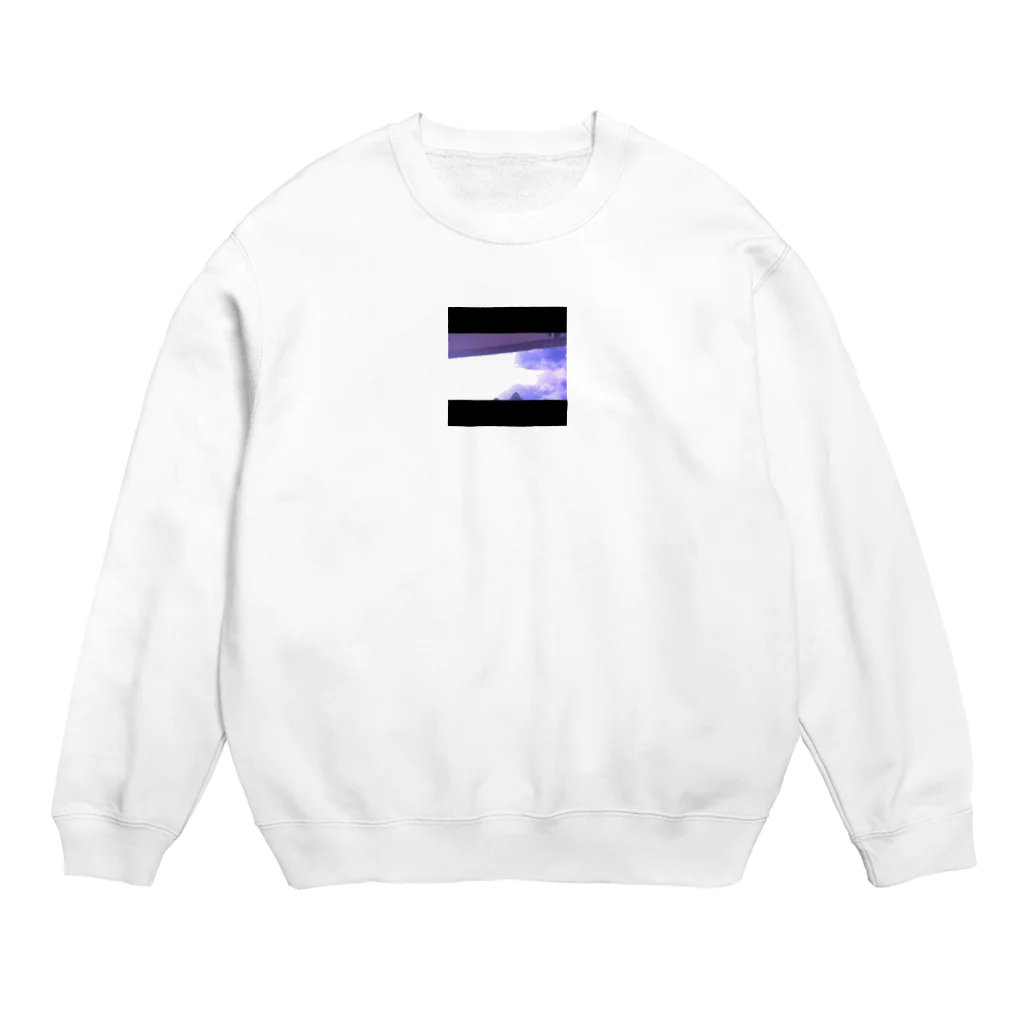 13107_の稲妻の合間  青空 Crew Neck Sweatshirt