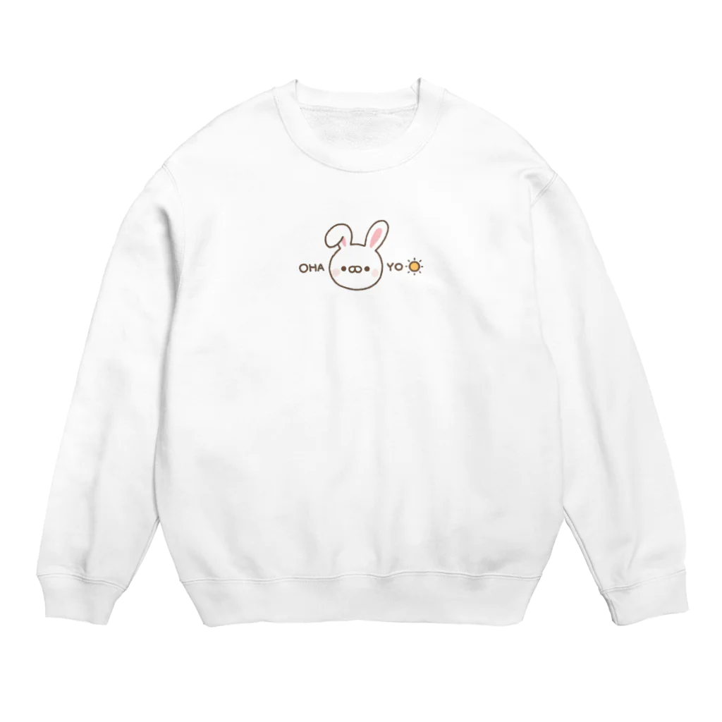 もさんのおはよう☀️うさ吉 Crew Neck Sweatshirt