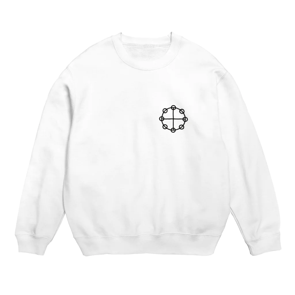 puikkoのカタカムナ　ヤタノカカミ（ワンポイント） Crew Neck Sweatshirt