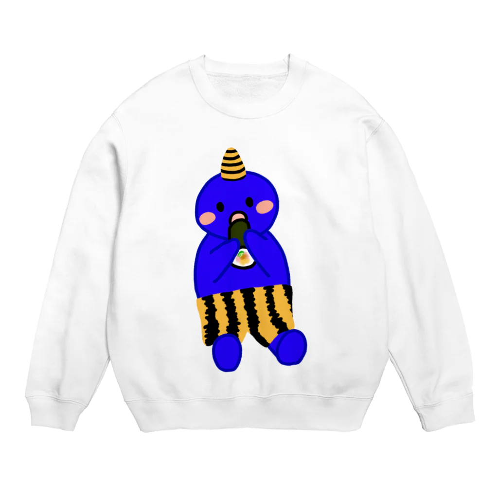 Lily bird（リリーバード）の可愛い青鬼ちゃん① Crew Neck Sweatshirt