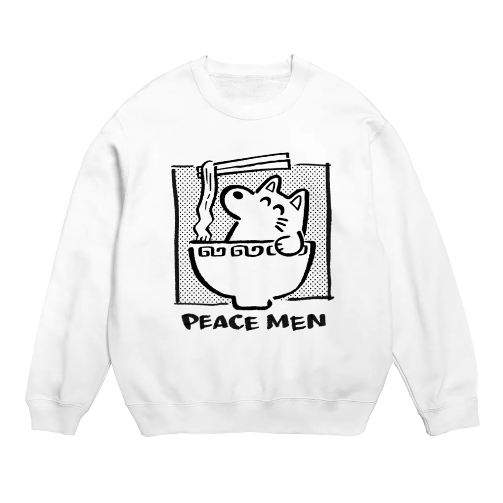 akioco’s character goodsのピース麺 Crew Neck Sweatshirt