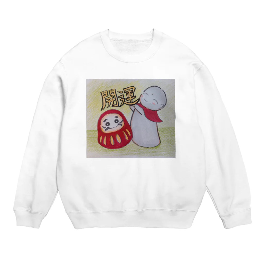 yu96の開運おじぞうさん Crew Neck Sweatshirt