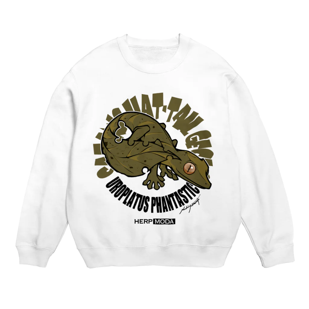 HERP MODA by ヤマモトナオキのエダハヘラオヤモリ/グリーン Crew Neck Sweatshirt