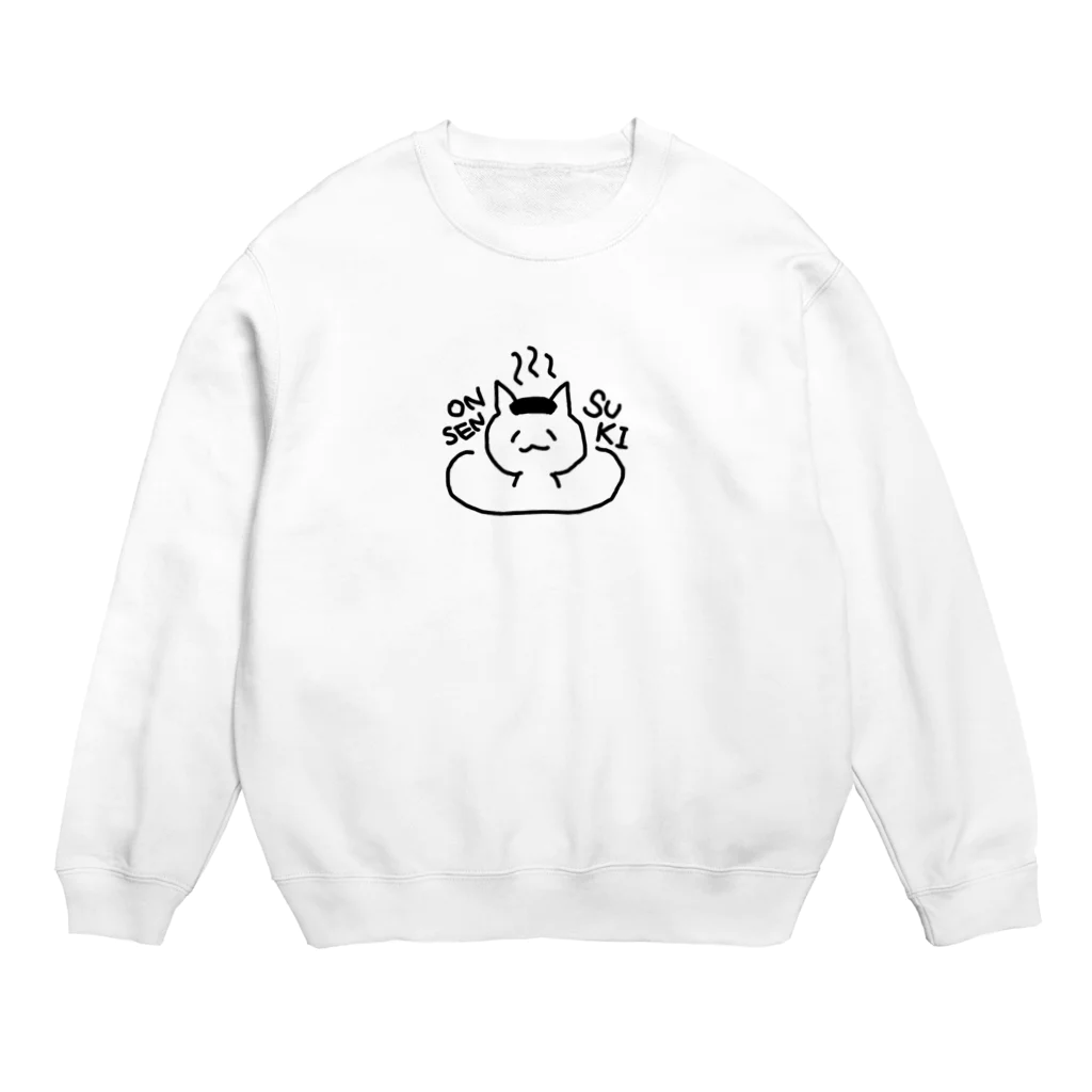 nyanpanのONSENSUKIねこ Crew Neck Sweatshirt