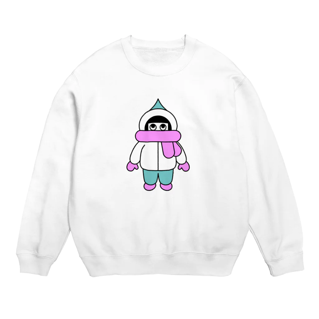 旦那芸術の冬モコさん Crew Neck Sweatshirt