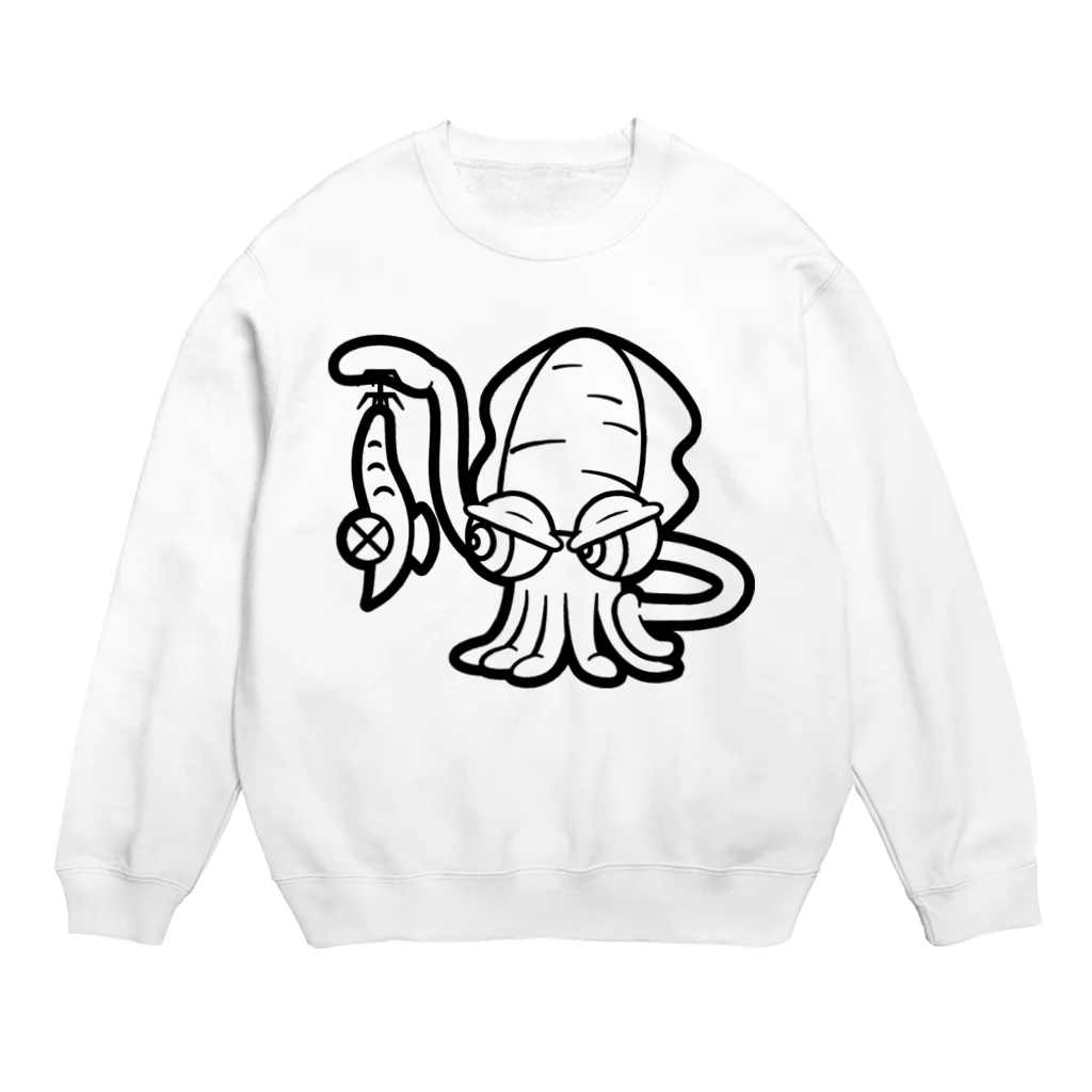 イカぽんちのイカぽんちバックプリント Crew Neck Sweatshirt