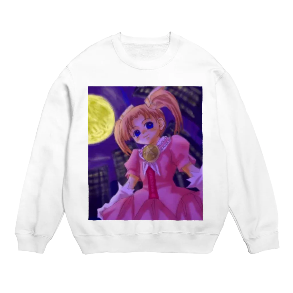 むつきもえ＠旭川ニューハーフshow咲樂屋の少年魔法少女ナナメちゃん君・タテ Crew Neck Sweatshirt