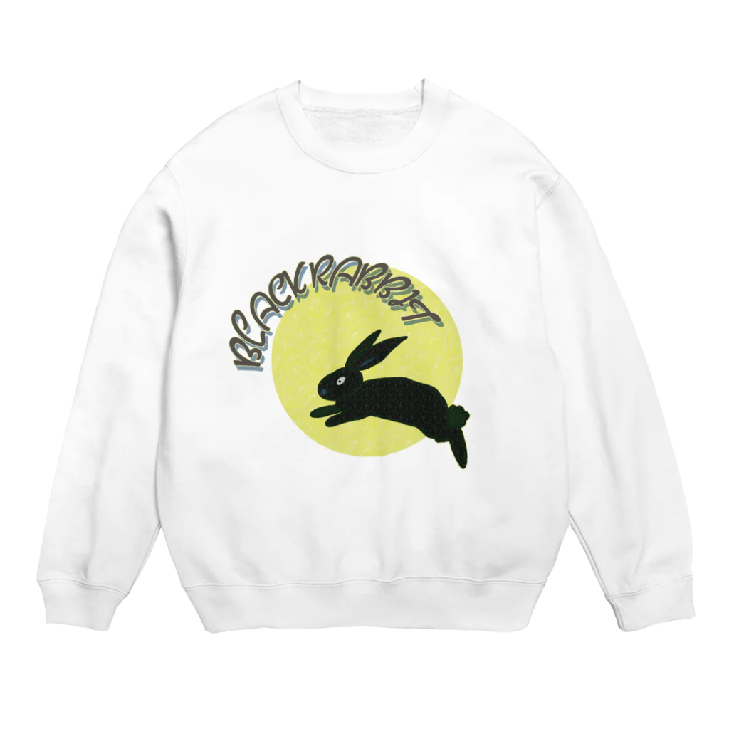 MZグラフィックスのうさぎ年　2023　ブラック・ラビット Crew Neck Sweatshirt