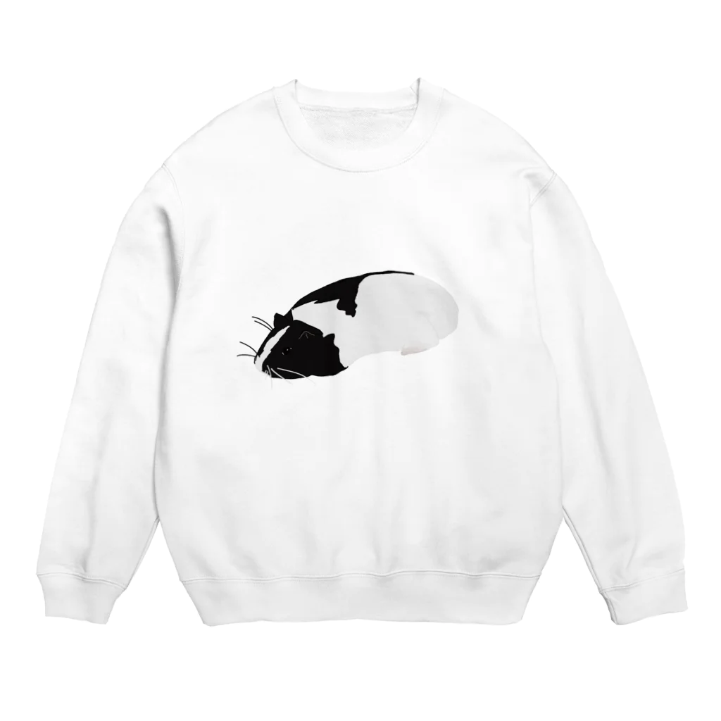 はつをのゆる絵のシロクロモルのロクくん Crew Neck Sweatshirt