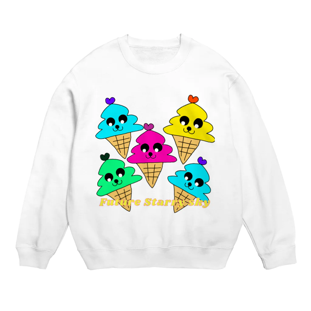 Future Starry Skyのソフトクリーム🍦 Crew Neck Sweatshirt