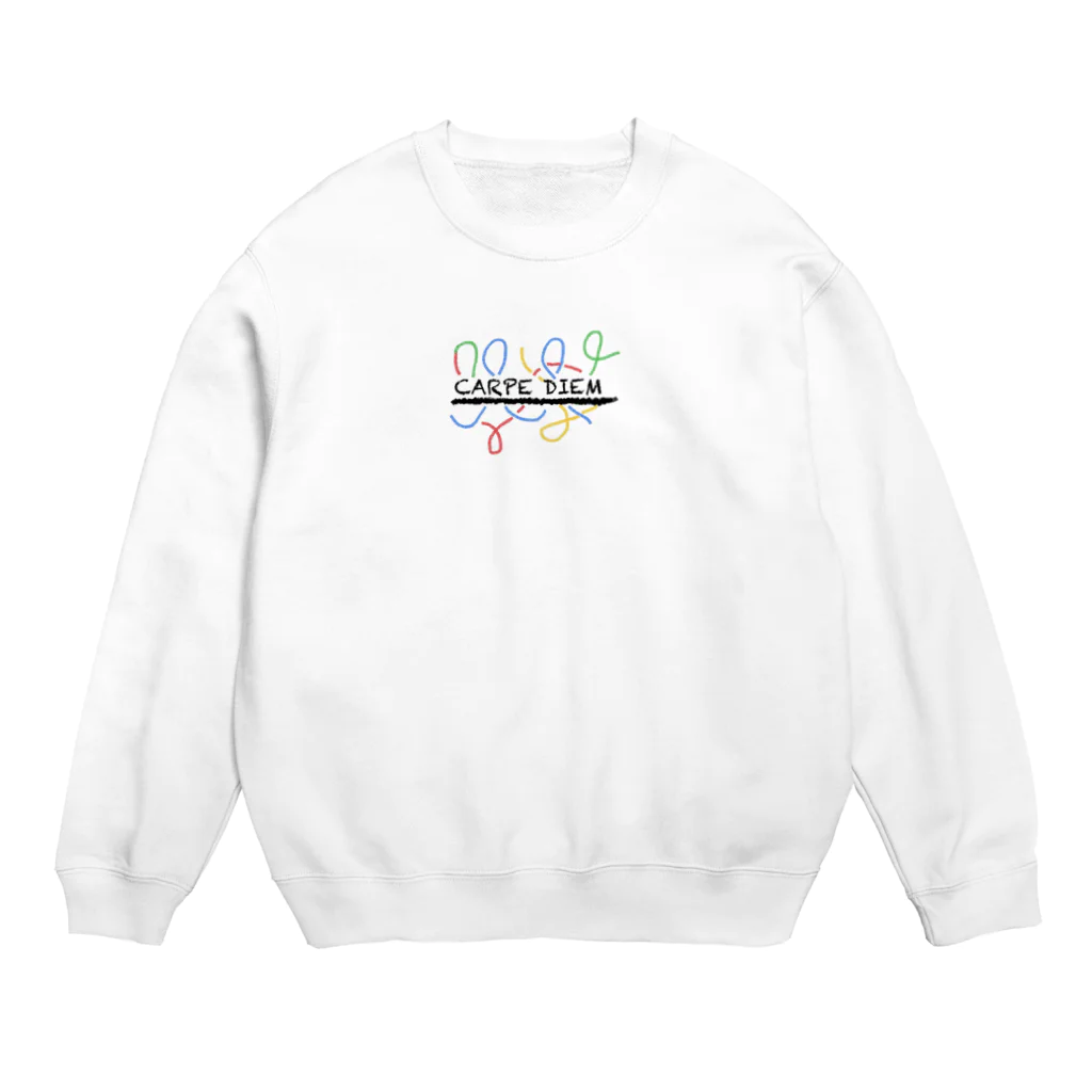 CARPE DIEMのくれよん文字 Crew Neck Sweatshirt