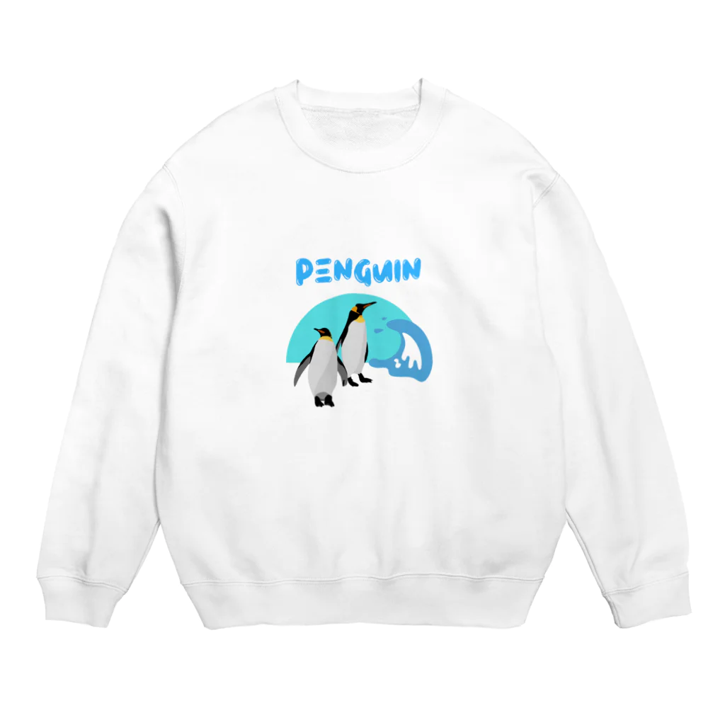 日快暮らしのペンギンアート Crew Neck Sweatshirt