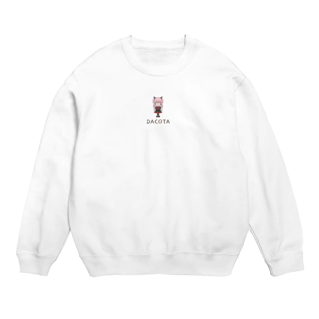 Team DACOTAのNo.022 えむ【黒ロゴ】 Crew Neck Sweatshirt