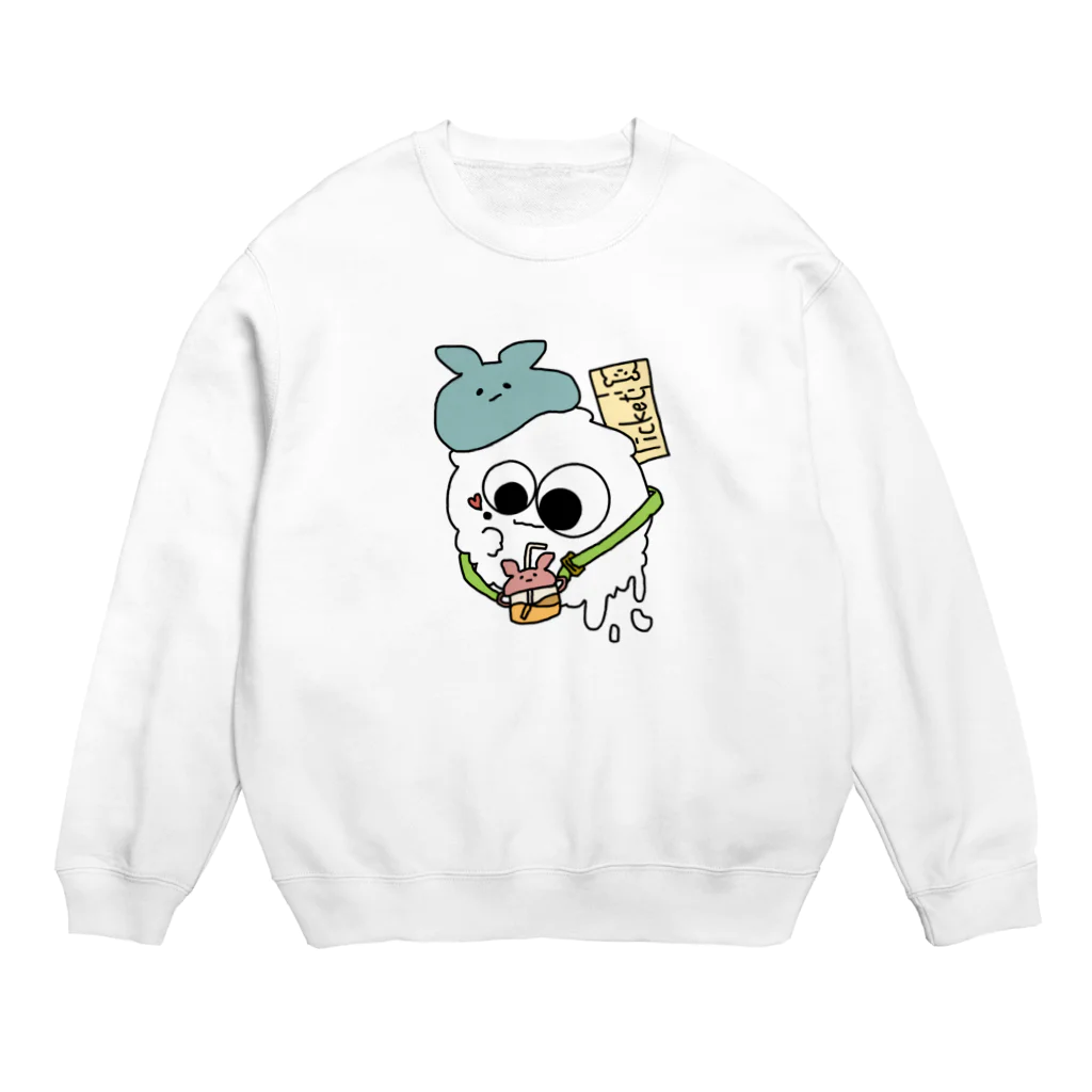 もふもふもんすたぁのもふもふもんすたぁ　テーマパーク2 Crew Neck Sweatshirt