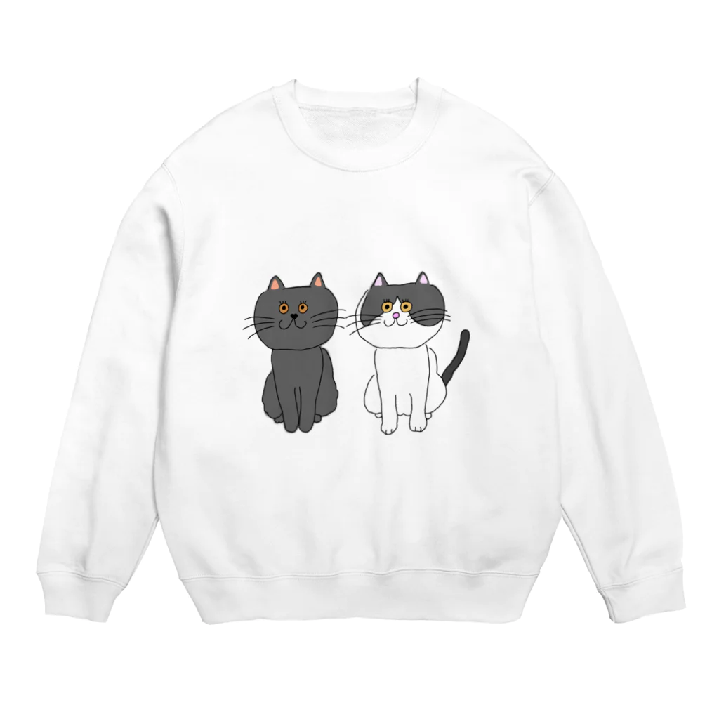 お髭ちゃんのおみせ。のおしゃれにゃんず Crew Neck Sweatshirt