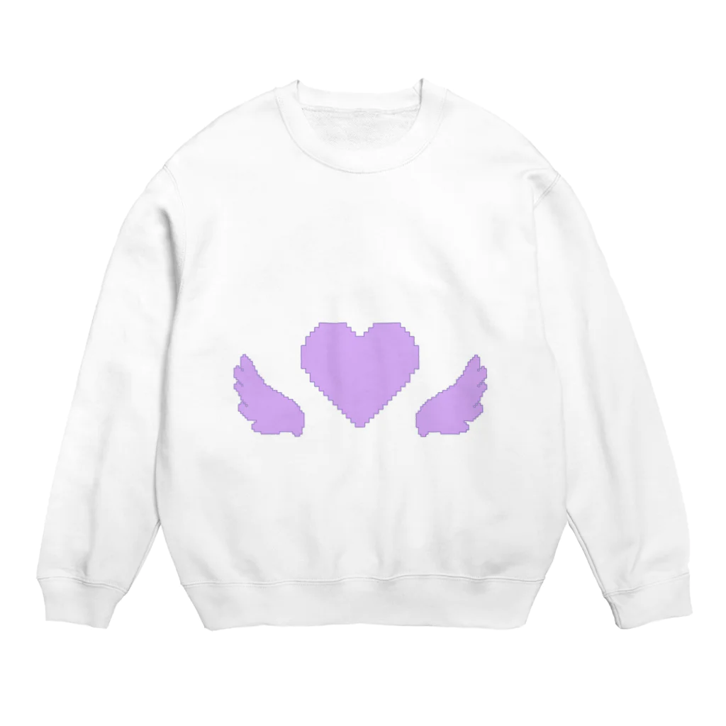 AngeThirdのドットハートエンジェル【パープル】 Crew Neck Sweatshirt