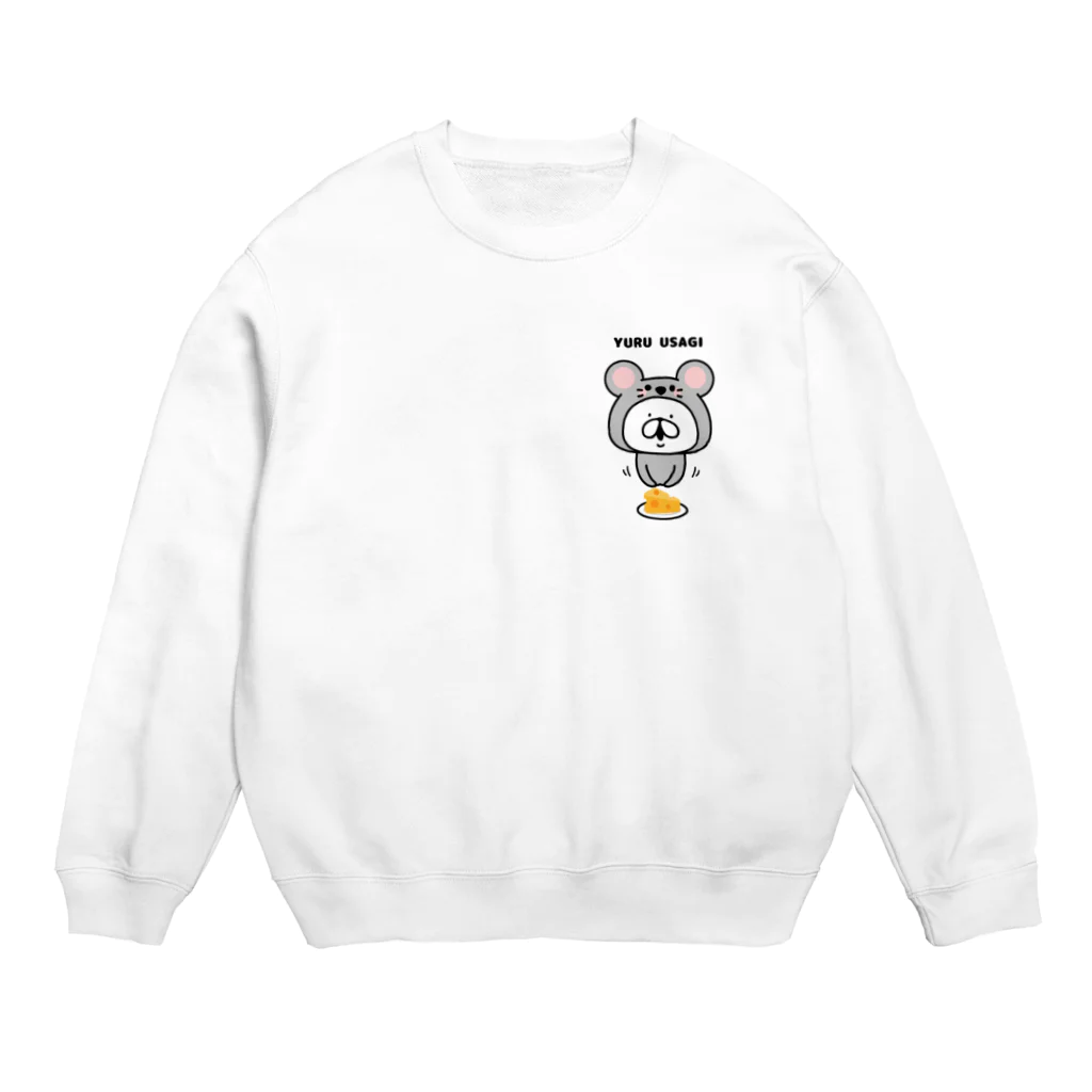 chococo_yuruusagiのゆるうさぎ マウス Crew Neck Sweatshirt