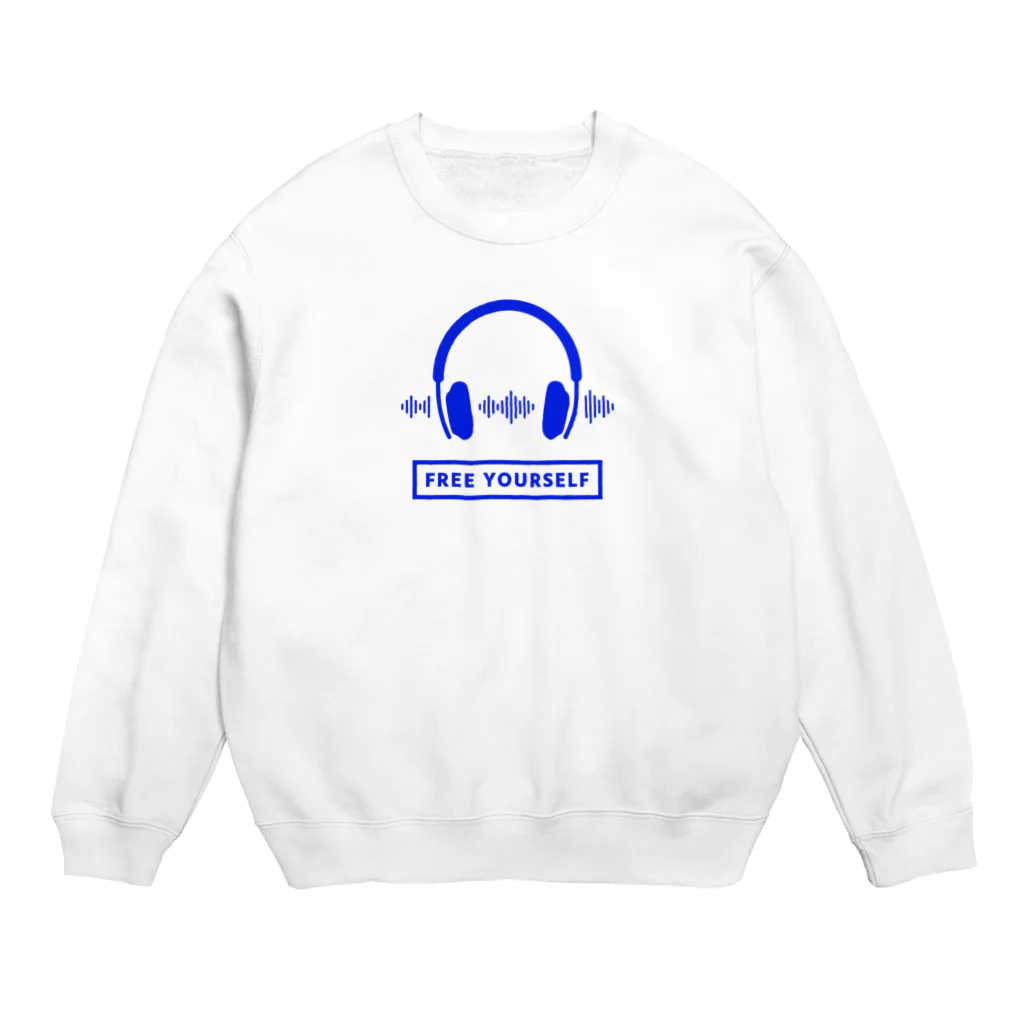 香庭くゆるのヘッドホン/音楽/MUSIC Crew Neck Sweatshirt