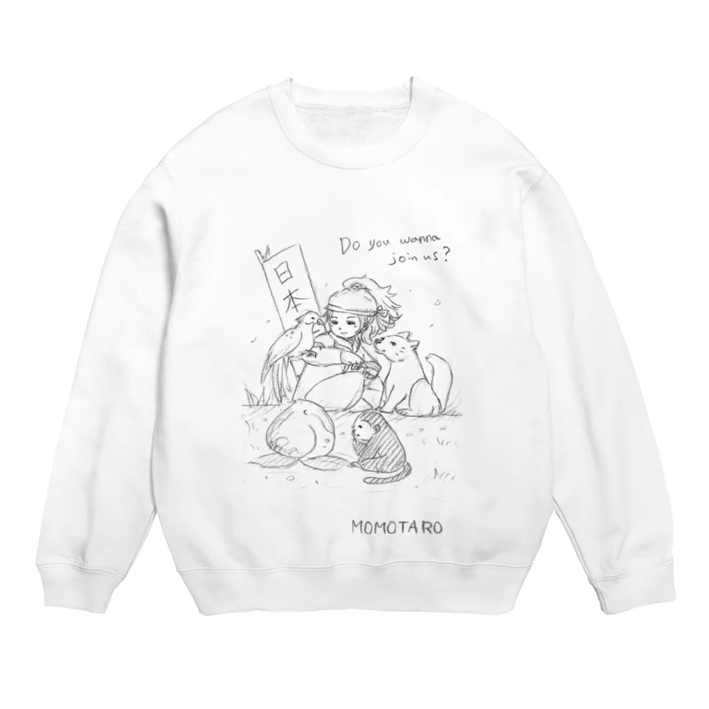 yumenohi☘︎︎のMomotaro ロングスリーブTシャツ Crew Neck Sweatshirt