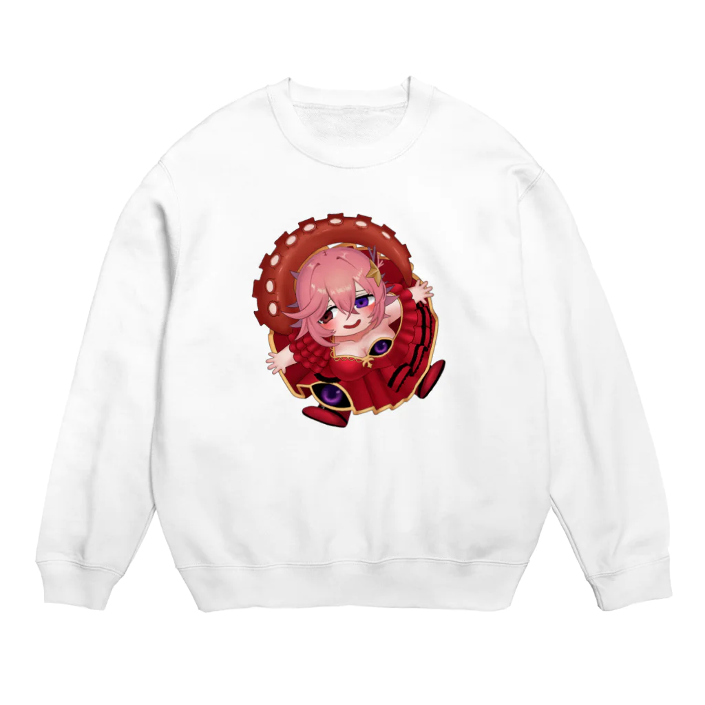 個人Vtuberテンタクル七海ショップSUZURI支店のぺったんテンタクル七海 Crew Neck Sweatshirt