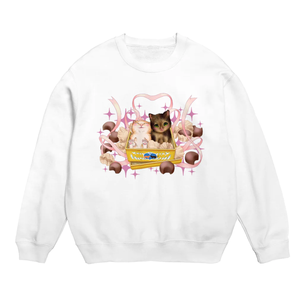 nya-mew（ニャーミュー）のチョコよりカワイイ#2 Crew Neck Sweatshirt