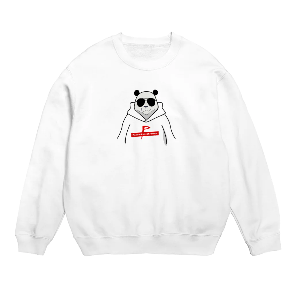 モノクロームスのワルパンダ-パーカーred Crew Neck Sweatshirt