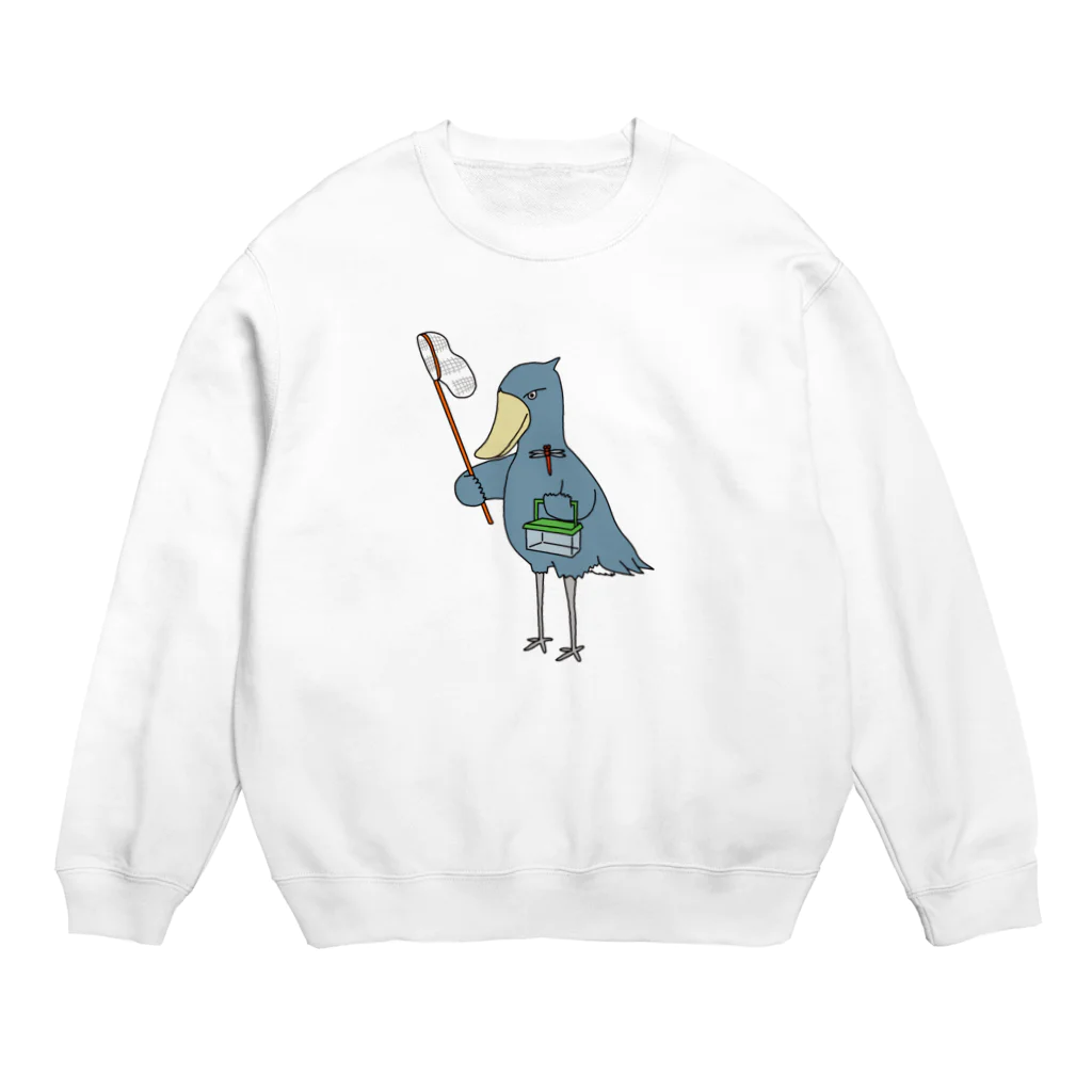 ネコモトタロウショップのハシビロコウ Crew Neck Sweatshirt