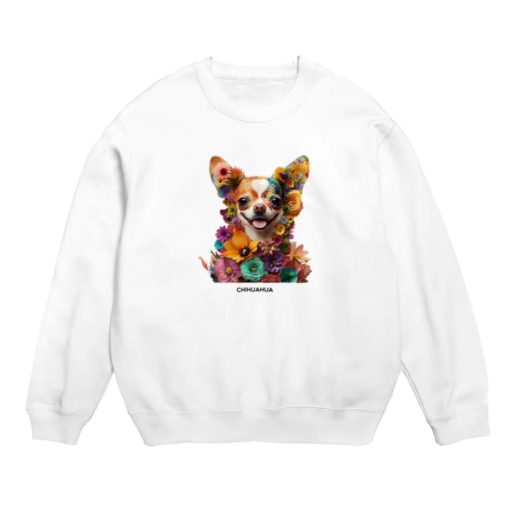 WAN KUNのフラワーチワワ Crew Neck Sweatshirt