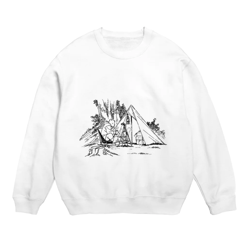 空想画学販売所のクマのキャンプ Crew Neck Sweatshirt