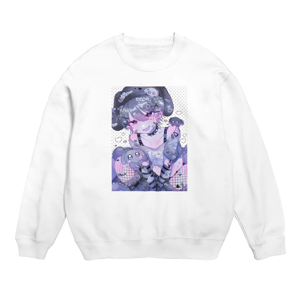 モマ@のサブカル黒うさくん Crew Neck Sweatshirt