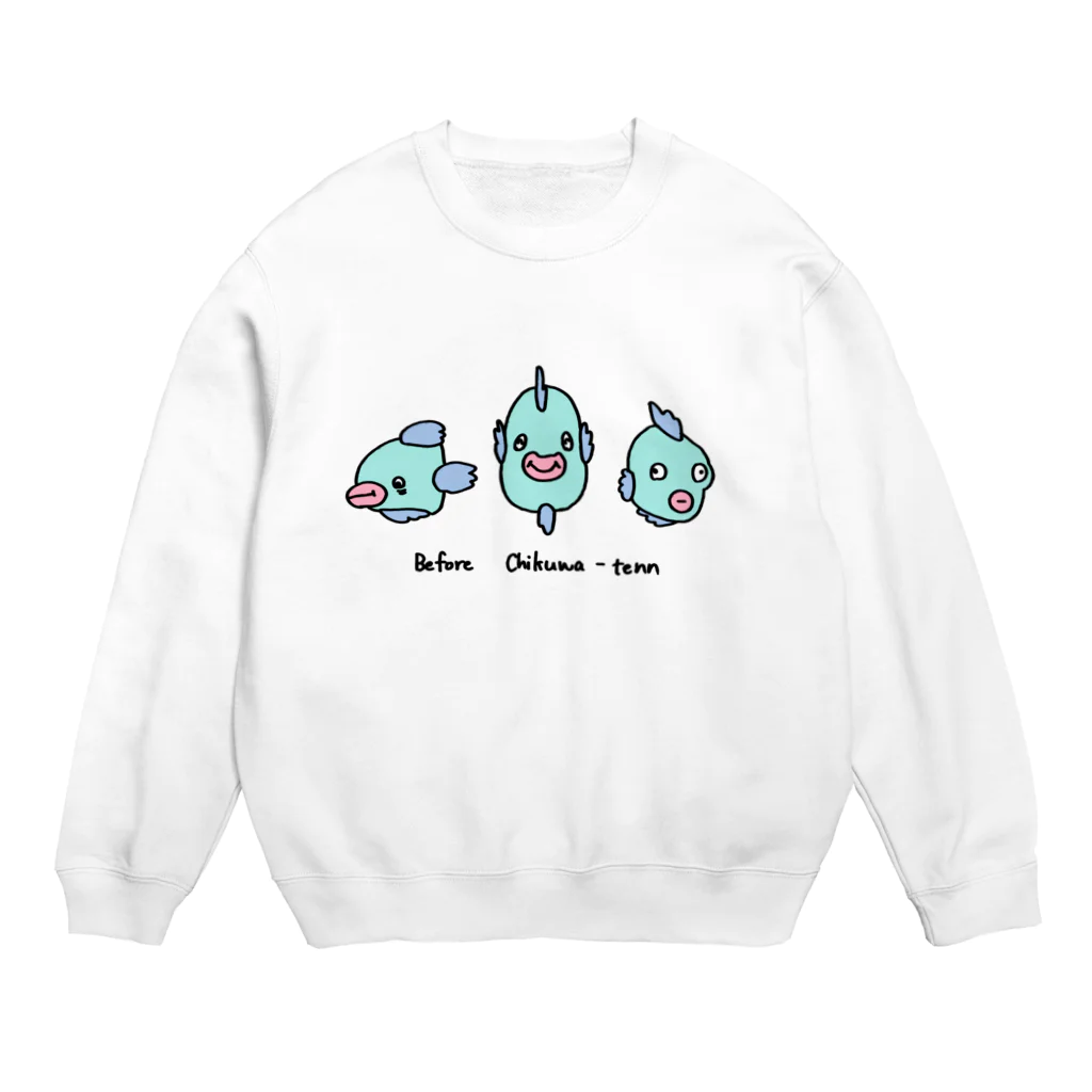 PIGAのきもかわサカナ君 Crew Neck Sweatshirt