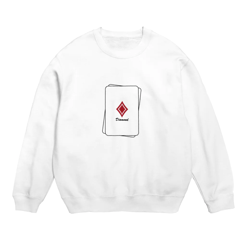 Urban Pencilのトランプ　ダイヤカード（レッド）TYPE1 Crew Neck Sweatshirt