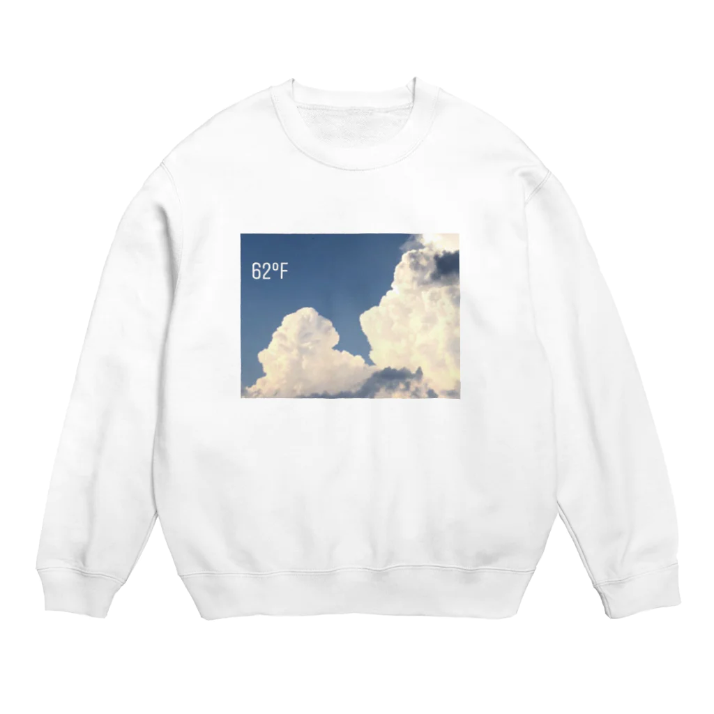 ライムサワー🌱の夏の雲 Crew Neck Sweatshirt