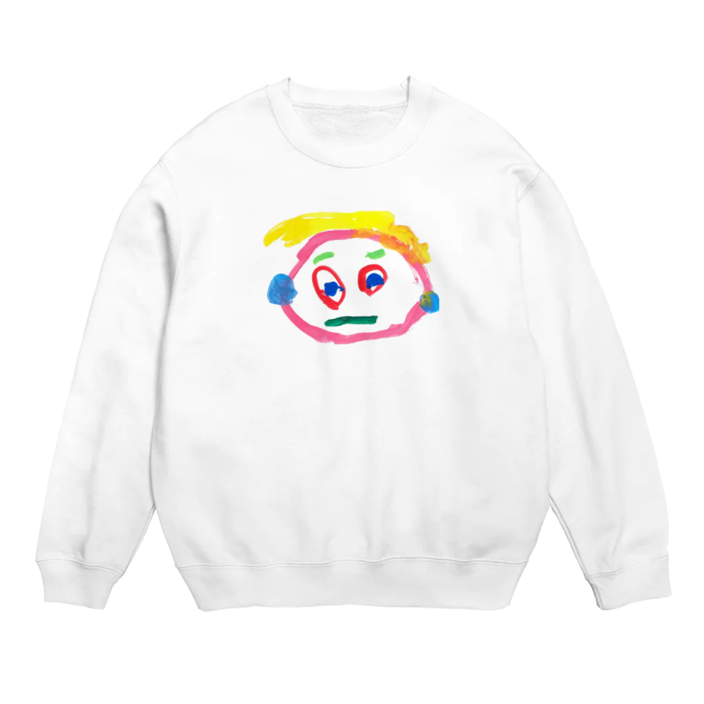 こどもの絵の３さい の じがぞう Crew Neck Sweatshirt