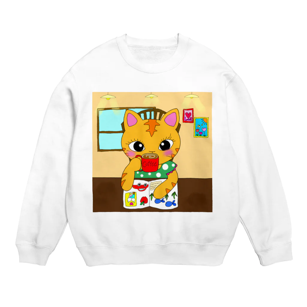 M Shihoのcoffeetime Crew Neck Sweatshirt