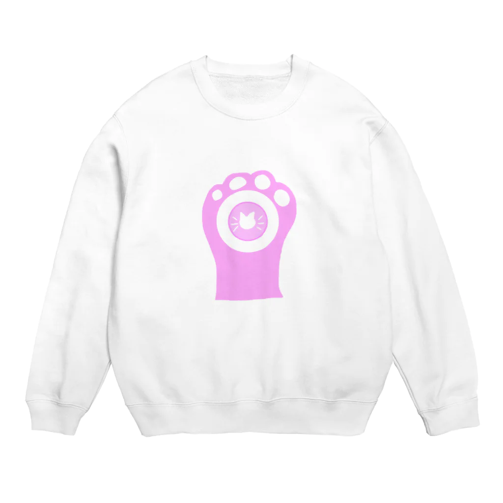 妖怪 水姫城-Yokai.Mizukijyo-ฅ^ơωơ^ฅ♡の肉球×ネコヒ眼ฅ^ơωơ^ฅ Crew Neck Sweatshirt