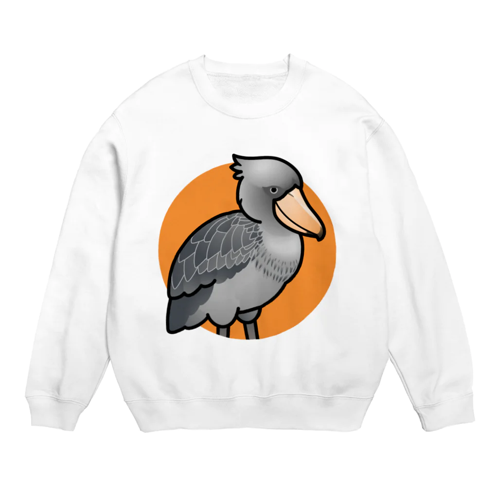 Cody the LovebirdのChubby Bird ハシビロコウ Crew Neck Sweatshirt