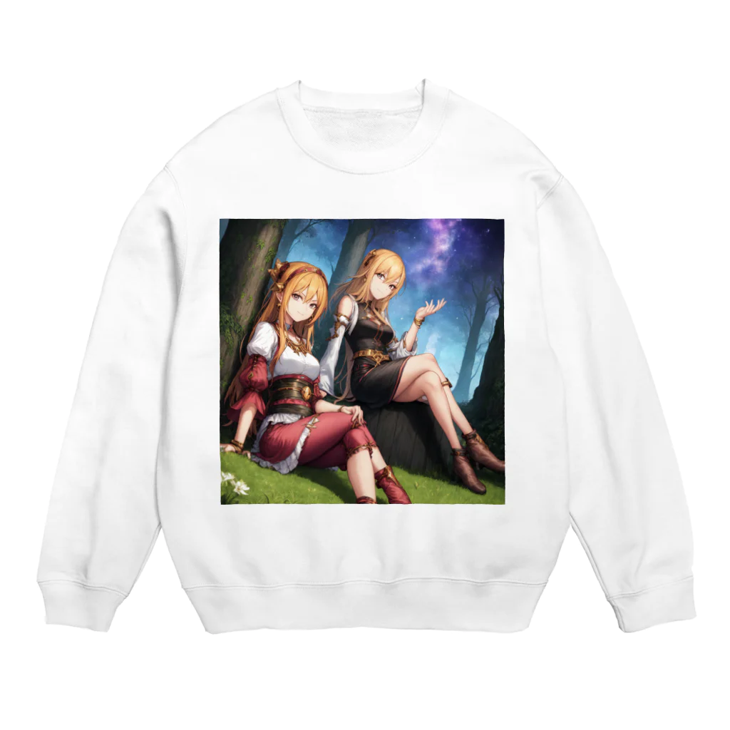 未来アニメスタジオのAIキャラクター13 Crew Neck Sweatshirt